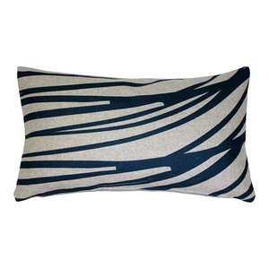 Wild Bamboo On Moss Hand Printed Pillow Asian Decorative Pillows By Sustainable Threads