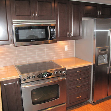 Cabinet Refacing done in Cherry Veneer in Milano Stain
