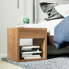 Floating Nightstand Cubic Hugo with Drawer, Premium Oak Wood