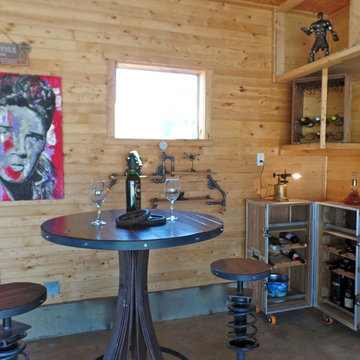 Garage Transformed into a Man Cave
