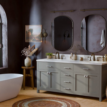 Caroline 72'' Grey Bathroom Vanity