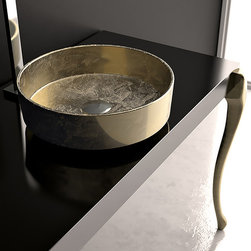 Fancy Gold Leaf Bathroom Sink - Bathroom Sinks