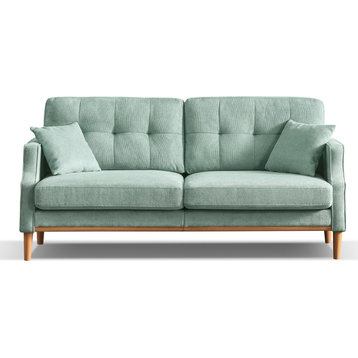 Gewnee Loveseats 2 Seater Sofa, Blue