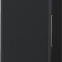 Macral Cuero 15 and 3/4 inches. wall-mounted linen cabinet. Black caw leather. - Bathroom Cabinets