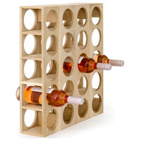 Natural Oak Wine Bottle Rack | Wireworks - Transitional - Wine Racks ...
