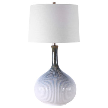 Uttermost 28347-1 Eichler 28" Tall Vase Table Lamp - Indigo Blue