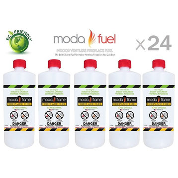 Moda Flame 1-Quart Bio Ethanol Fireplace Fuel, 24 Bottles