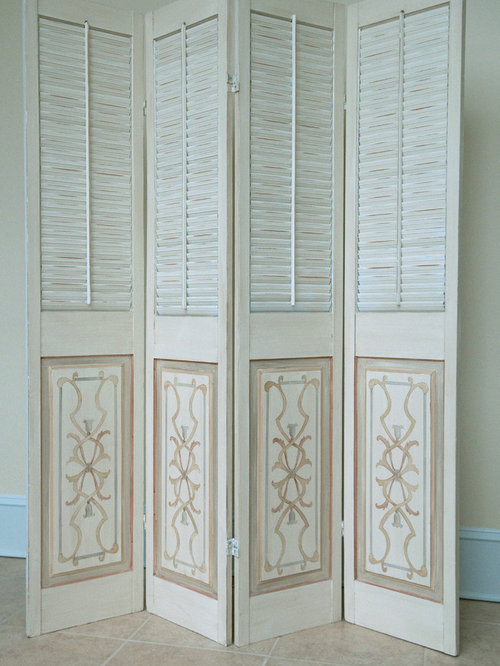 Hand Painted Folding Screen - Screens And Room Dividers