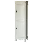 Chinese Arts Inc - Antique Style Bathroom Linen Cabinet Model 2917-W - Pure white color