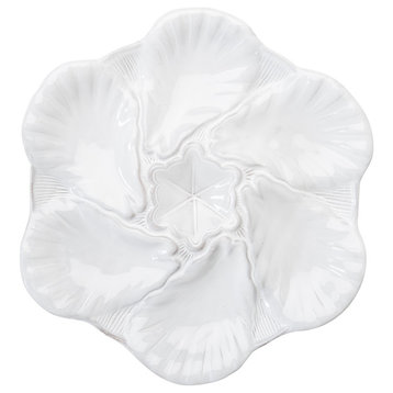 Oyster Plate White, Set of 4