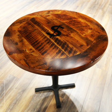 Restaurant Tables & Table Tops Made Of Reclaimed Wood