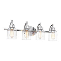 CHLOE Lighting ADAIR Transitional 4-Light Chrome Bath Fixture