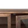 Arelius Medium Brown Solid Wood w/ Black Metal Base Sideboard