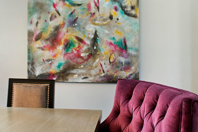 Transitional dining room photo in New York