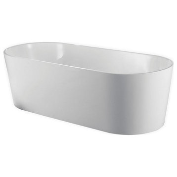 Kube Ovale 63'' White Free Standing Bathtub