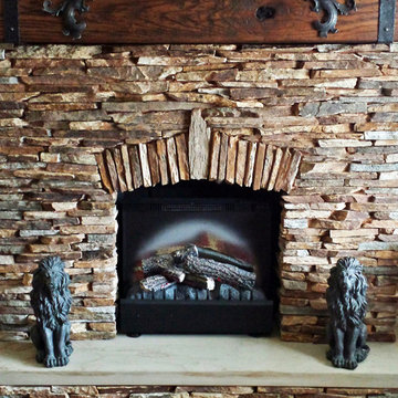 Fireplaces using Buechel Stone