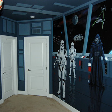 Star Wars: The Force Awakens Murals in a bedroom by Tom Taylor of Mural Art LLC