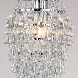 AF Lighting Crystal Teardrop Mini Chandelier - Pendant Lighting
