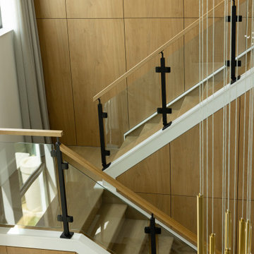 Modern Architectural Millwork Feature Wall & Stair Paneling