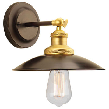 Archives 1 Light Wall Sconce, Antique Bronze