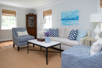 Transitional living room photo in Baltimore