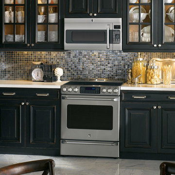 Black and Orange Kitchen