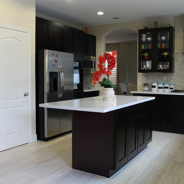 Ground up modern white kitchen remodeling