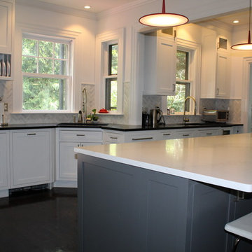 Transitional Brookline Open Concept Kitchen Renovation