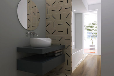 Foto di un bagno di servizio minimal