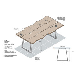 bespoke live-edge Walnut 8-seater dining table - Dining Tables