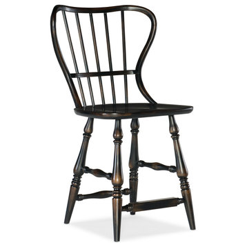 Ciao Bella Spindle Back Counter Stool, Black