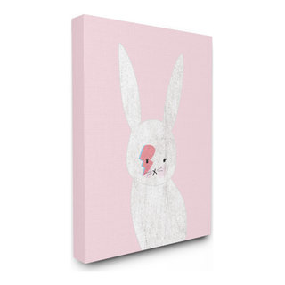 The Kids Room by Stupell Pink Bowie Bunny Canvas Wall Art by Daphne Polselli, Size: 24 x 30
