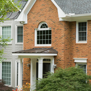 Hip Roof Portico with Square Columns