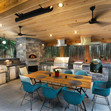 Covered Outdoor Kitchen & Dining Pavilion