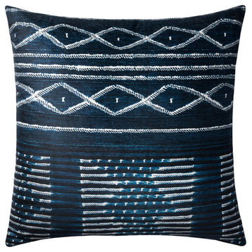3' x 3' Navy Poly-Filled Decorative Floor Pillow by Loloi