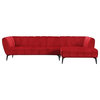 Divani Casa Morton Red Fabric Sectional Sofa