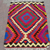 Vintage Handwoven Turkish Kilim Rug by Mister Pillow