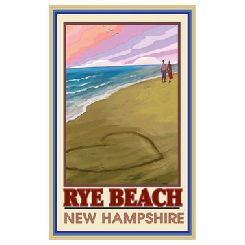 Joanne Kollman Rye Beach New Hampshire Love On Coast Art Print, 12"x18"