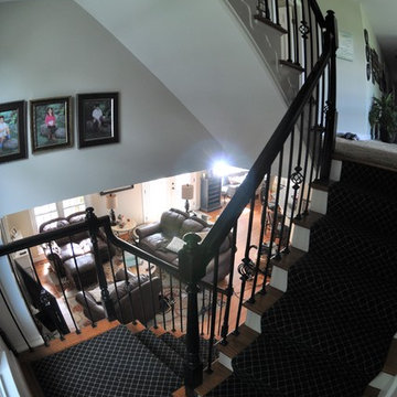 iron baluster remodel at The Highlands