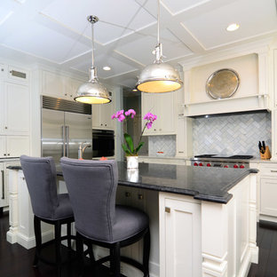Open Plan Soft White Cabinets Contrasting Dark Floors