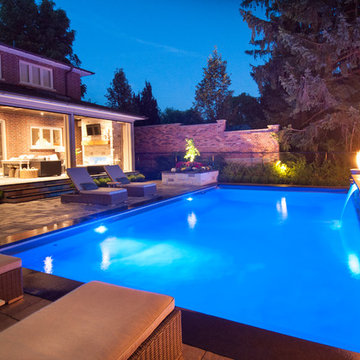 Spa-Style Backyard With A Modern Rectangular Inground