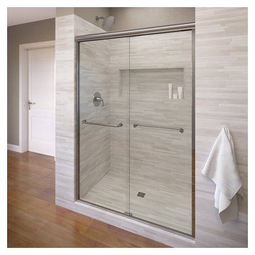 Infinity Semi-Frameless Sliding Shower Door, Fits 43-47", Clear Glass, Chrome