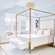 jack and jill bathroom and kids bedrooms with built in closets