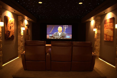 Inspiration for a home theater remodel in Minneapolis