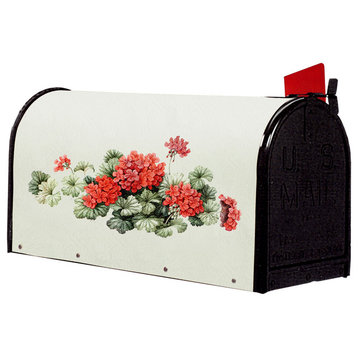 Bacova Fiberglass Wrapped Mailbox, Geraniums