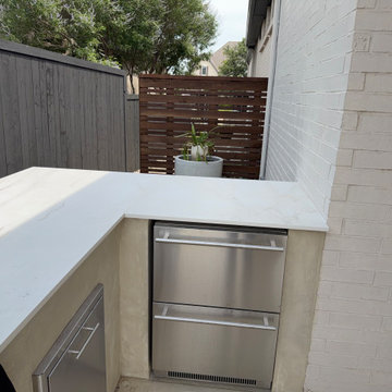 Outdoor Kitchen Concrete Countertop Stainless Steel Drawers