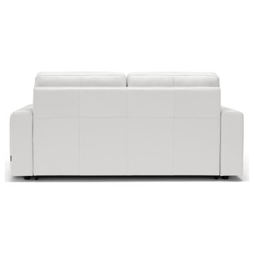 Sunset Trading Divine Leather Sofa Sleeper With White Finish SU-D329-371L09-74