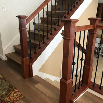 Custom Media Cabinet and Custom Staircase La Verne
