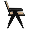 Jude Chair with Caning, Black