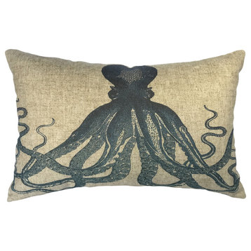 Octopus Linen Pillow
